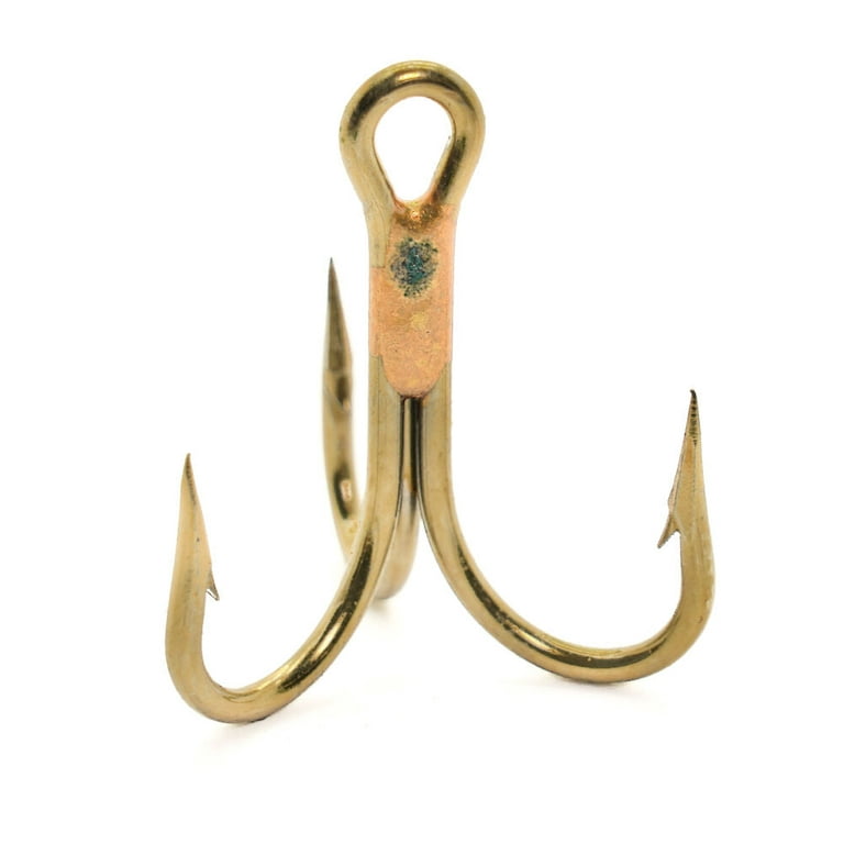 Mustad 35929 Musky Treble Classic Hook, 4 Extra Strong - Bronze - 25 Per  Pack 