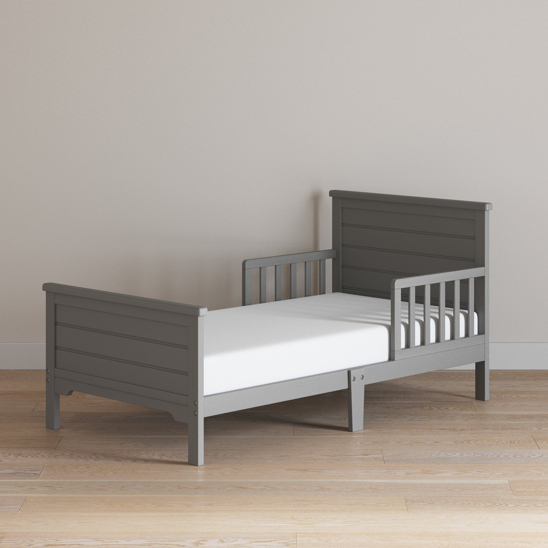Child Craft Forever Eclectic Woodland Toddler Bed with Rails, Brushed Pebble
