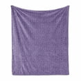 thumbnail image 1 of Galaxy Soft Flannel Fleece Blanket, Cosmic Doodle Drawing Style Pattern with Stars and Dots Universe Outer Space, Cozy Plush for Indoor and Outdoor Use, 50" x 60", Lavender and White, by Ambesonne, 1 of 6
