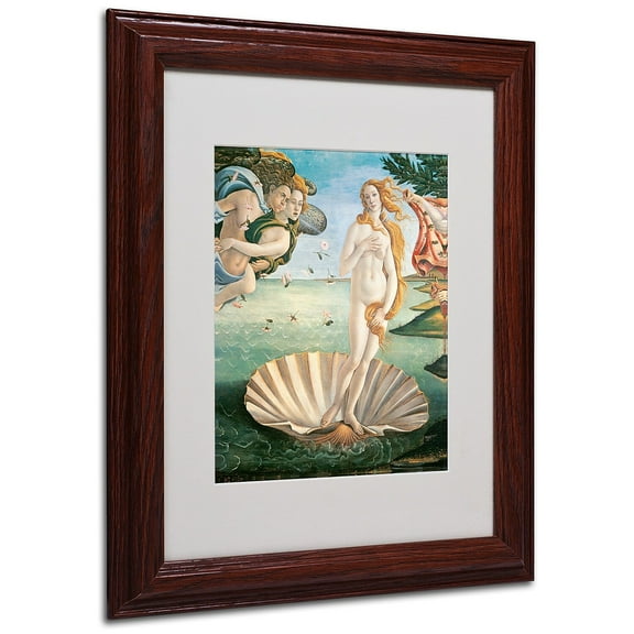 Trademark Fine Art "Birth of Venus 1484" Canvas Art by Sandro Botticelli, Wood Frame