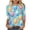 Blue#, variant on MELDVDIB Womens T-Shirts Crew Neck 3/4 Sleeve Shirts Loose Summer Tops Fashion Easter Printed Light Weight Stretch Comfy Tees