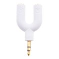 thumbnail image 2 of Divisor de auriculares Adaptador De Auriculares Para Auriculares Con Divisor De Audio Y Conector Doble De 3,5 Mm, Blanco Blanco Magideal Divisor de auriculares, 2 of 6