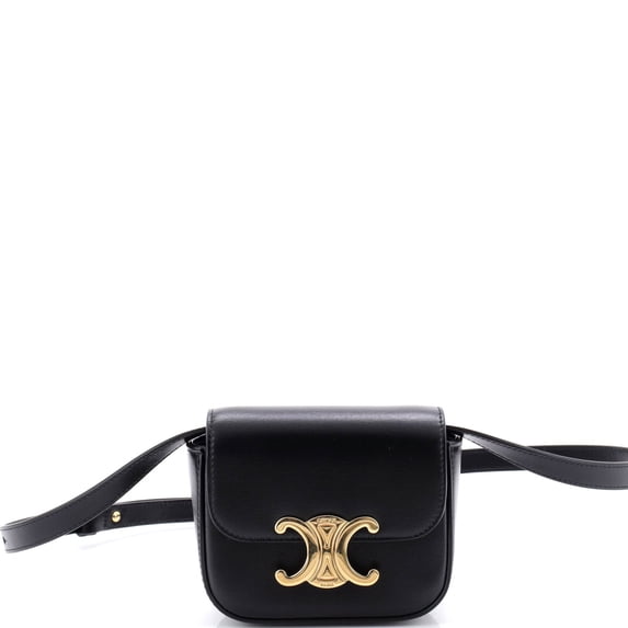 Pre-Owned Triomphe Shoulder Bag Smooth Calfskin Mini By Rebag