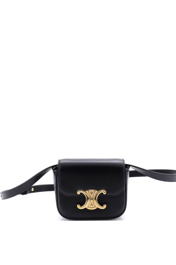 Pre-Owned Triomphe Shoulder Bag Smooth Calfskin Mini By Rebag