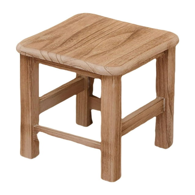 Reposapiés de madera Reposapiés pequeño Banco de madera Taburete para sentarse Reposapiés para 26cmx26cmx24cm