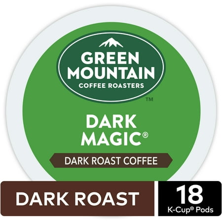 Green Mountain Coffee Dark Magic, Keurig K-Cup Pod, Dark Roast, 18 (Best Ground Coffee For Keurig)