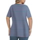 thumbnail image 3 of Tops de Manga Corta de Tamaño Más de las Mujeres, Blusas de Cuello en V Impresas de Verano de Moda para Uso Casual, Diario Y de Fiesta, 3 of 8