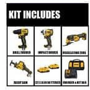 DEWALT ATOMIC 20V MAX Brushless Cordless 4 Tool Combo Kit with Drill Impact Driver Battery Power Set Walmart