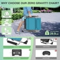 thumbnail image 5 of DKMOCO Oversized XL Zero Gravity Chair, 29" Extra Wide Recline Chair w/Upgraded Lock and Wider Cup Holder, Camping Lawn Chair for Patio Outdoor Office,Light Blue, 5 of 6
