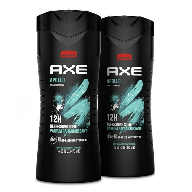AXE Body Wash Apollo, 16 oz, Twin Pack