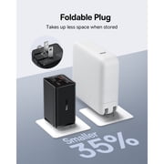 Baseus USB Charger, 65W Wall Charger with USB C Cable, Fast Charging 4-Port, Black