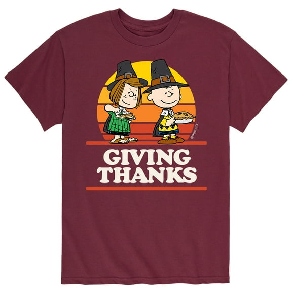 Peanuts - Men's Thanksgiving Football Short Sleeve T-Shirts