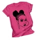 thumbnail image 1 of Tops de Manga Corta de las Mujeres, Cuello Redondo Impreso, Camiseta de Manga Corta para las Mujeres, 1 of 3