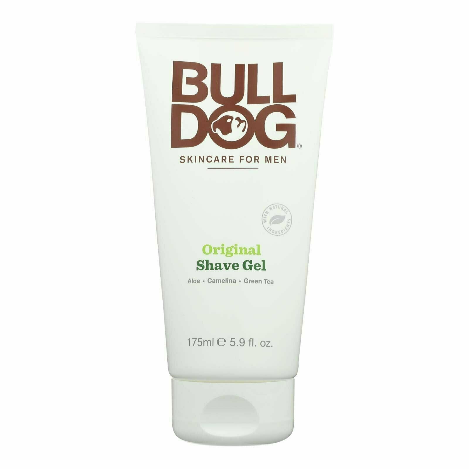 Bulldog Shave Gel For Men's Skin Care w/ Aloe Vera & Jojoba, 5.9oz, 6-Pack