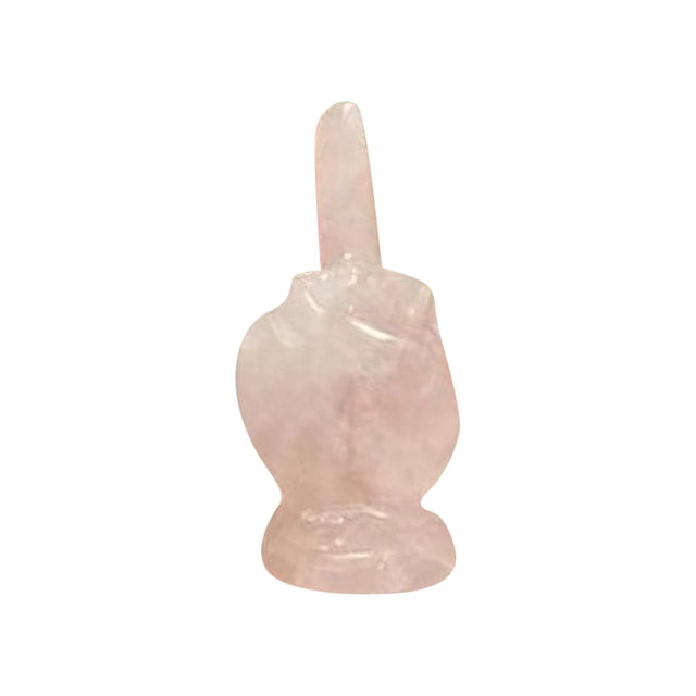 Figura de cristales del dedo medio Estatua divertida del dedo medio de cristal, decoración del dedo medio, estatua de bolsillo tallada a mano Decoración de cristal del dedo medio