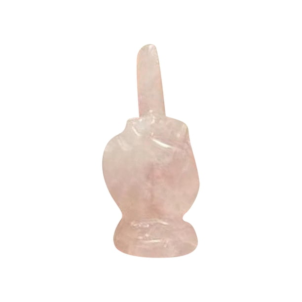 Figura de cristales del dedo medio Estatua divertida del dedo medio de cristal, decoración del dedo medio, estatua de bolsillo tallada a mano Decoración de cristal del dedo medio