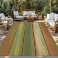 thumbnail image 2 of Sage Green Brown Outdoor Rug for Patio/Deck/Porch, Non-Slip Large Area Rug 5 x 7 Ft, Country Vintage Ombre Wooden Grain Indoor Outdoor Rugs Washable Area Rugs, Reversible Camping Rug Carpet Runner, 2 of 8