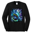 thumbnail image 2 of Great White Shark Species in Ocean | Mens Fishing Long Sleeve T-Shirt, Black, Small, 2 of 3