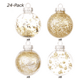 thumbnail image 6 of Christmas Ball Ornaments,2.36''/60mm Shatterproof Hanging Xmas Balls Baubles Set for Christmas Tree with Stuffed Delicate Decorations for Wedding Christmas, Gold, 24 Pack, 6 of 8