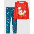 thumbnail image 2 of Pyjama pour Filles Enfants Imprimé Lune Unicorn Col Rond Manches Longues Haut & Pantalon Ensemble, 2 of 6