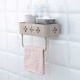 thumbnail image 4 of Homeholiday Kitchen Bathroom Organizer Wall Storage Rack Adhesive Shower Shelf Basket Toiletries Storage Holder, 4 of 8