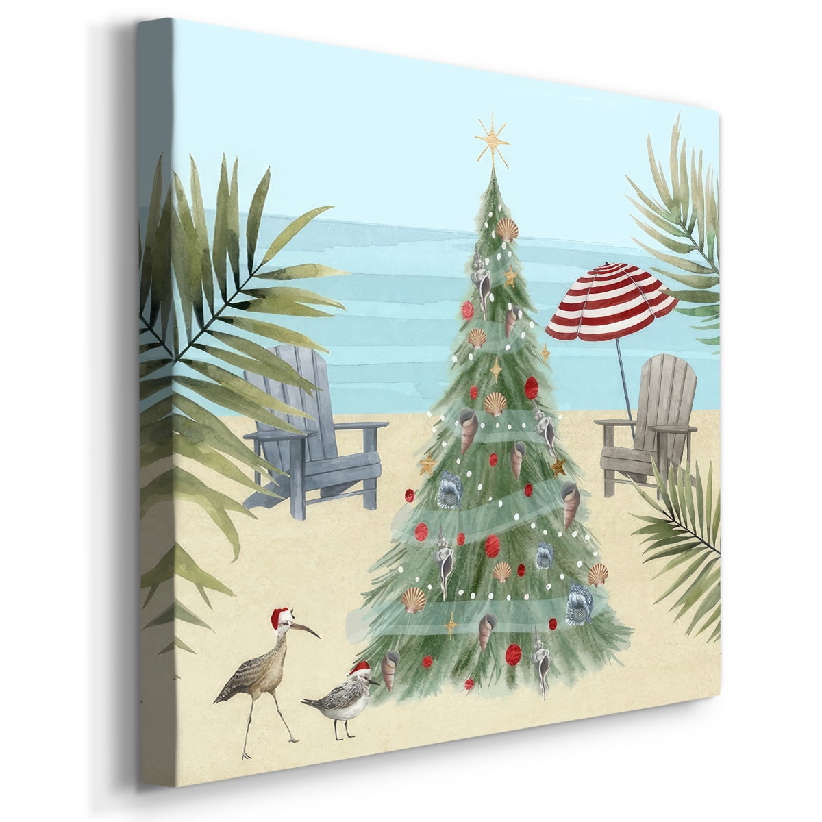 Merry Coastal Christmas II- Gallery Wrapped Canvas
