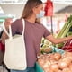 thumbnail image 5 of Bolsas de compras de algodón, bolsa de tela blanca de 40x35 cm, bolsa de compras de lona vacía, bolsa de compras DIY para deportes, compras, comestibles, 5 of 5