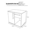 thumbnail image 5 of Gabinete para Baño DECOMOBIL GABINETE 08 con Puerta y Cajón Sin Lavabo y Monomando Encino Polar, 5 of 5