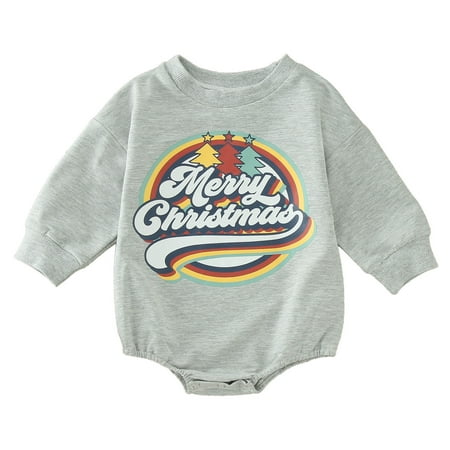 

NN Baby Boy Dinosaur Clothes Baby Girls Boys Print Autumn Christmas Long Sleeve Romper Bodysuit Clothes