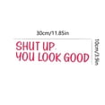 thumbnail image 2 of YOHAVEN Shut Up Vinyl Wall Sticker Decal, Removable Bathroom Restroom Mirror Decorative Home Office Living Room Bedroom Kitchen Wall Art, 2 of 2
