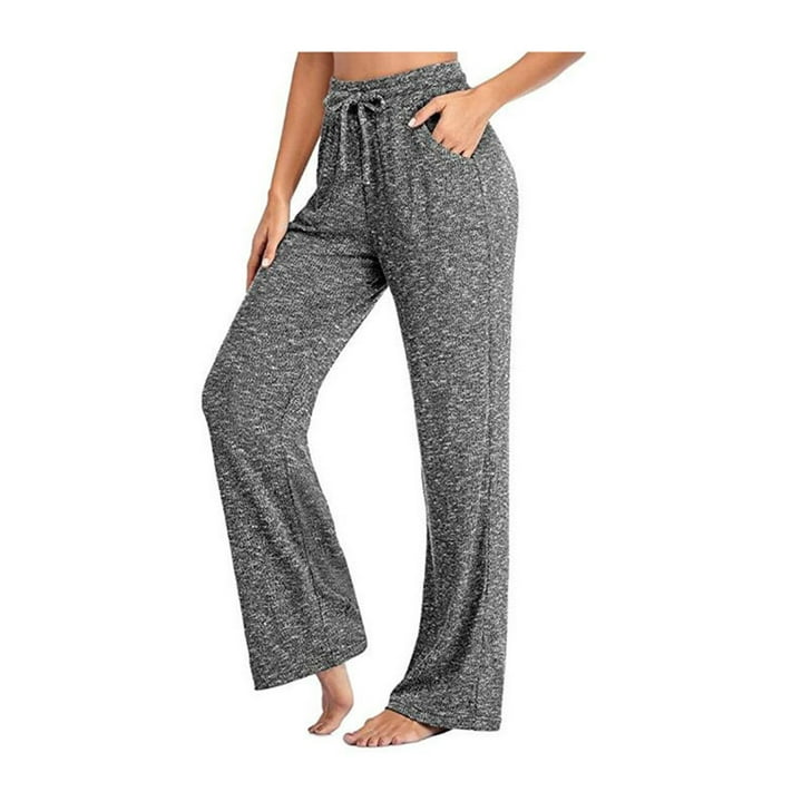 YYDGH Womens Yoga Sweatpants Wide Leg Lounge Pajamas Pants Comfy ...