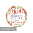 thumbnail image 4 of Stylish Floral Stop! Don't Touch Baby Car Seat Sign / Modern Illustrated Baby Stroller Tag, 4 of 5