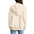thumbnail image 6 of frariair Lightweight Full Zip Hooded Jacket Women Athletic Track Top With Kangaroo Pocket For Running And Gym Workout Essentials Beige L, 6 of 7