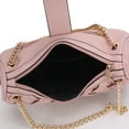 thumbnail image 6 of MKF Collection Solari Women's Shoulder Bag Braided Chain Vegan Leather Handbag Purse by Mia K -Pink, 6 of 6