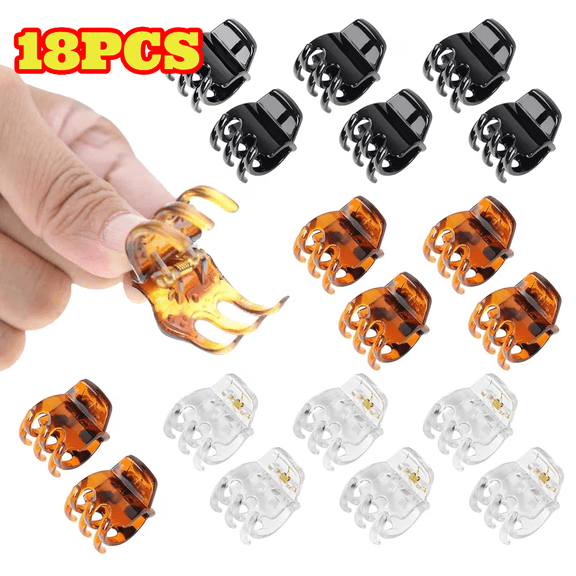18pcs Medium Hair Clips, 1.38 inch No-Slip Hair Claw Clips for Women