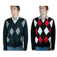 thumbnail image 2 of Blue Ocean Mens Cardigan Argyle Button Down Sweater (sw-299), 2 of 3