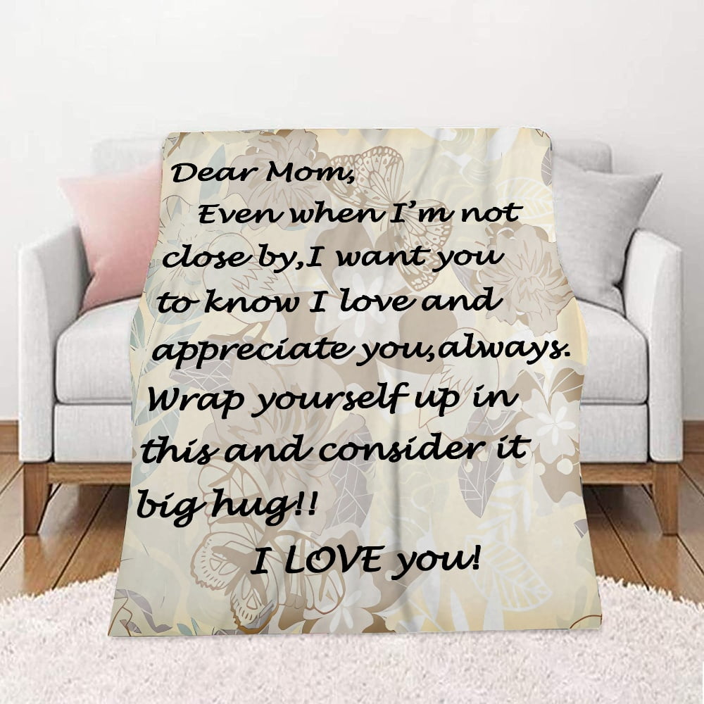 Winter To My Mom Blanket Gift, Mama Bear Blanket, You Love With a