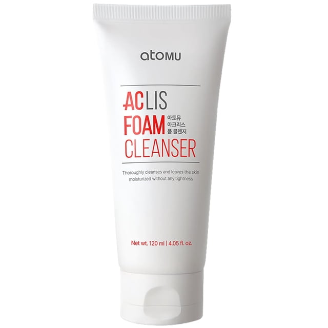 ATOMU- Limpiador en espuma ACLIS, ligeramente alcalino, para eliminación de sebo y acné graso, limpieza profunda, 4.05 fl.oz.