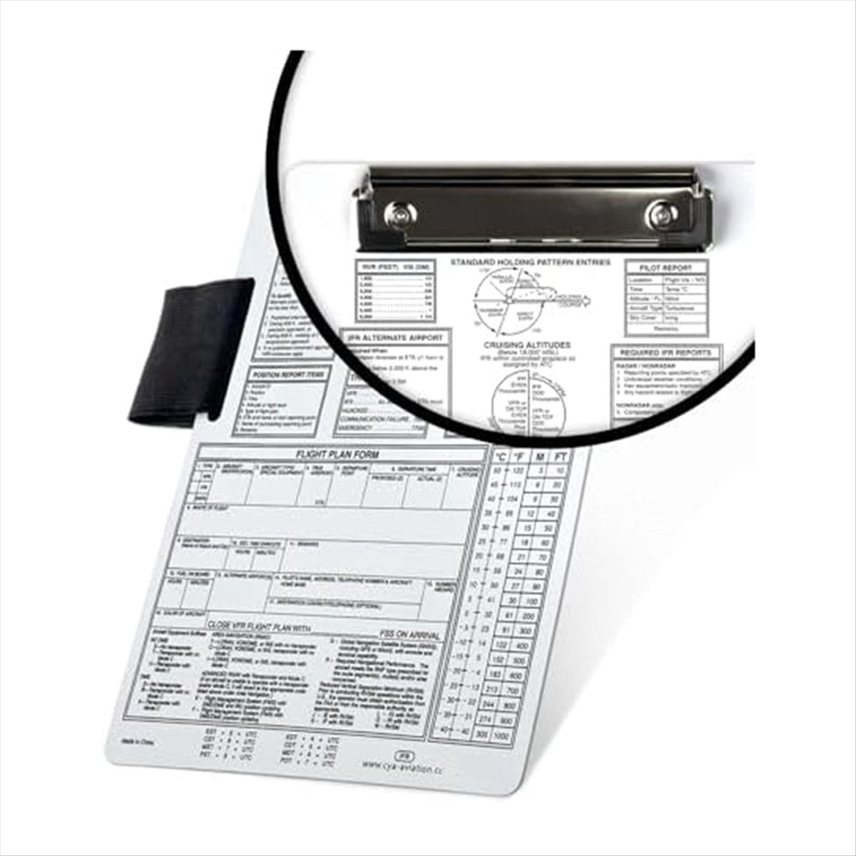 IFR Pilot Clipboard,Upgraded Aluminum Knee Pad Aviation Metal Clip