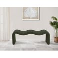 thumbnail image 3 of Meridian Furniture Banc en Velours Côtelé Microsuède Vert Saule, 3 of 14