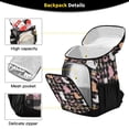 thumbnail image 3 of Backpack Cooler lunch bag 36 Can Capacity Insulated Bag for Camping, Beach, Hiking & Travel Cute Pastel Ghost Pattern, 3 of 7