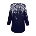 thumbnail image 4 of TYGHBN Women's 3/4 Sleeved Collar Button Up Shirt Floral Shirt Summer Top Womens Casual Work Tops Women's Striped Shirts Women Shirt Pack of Turtle Neck Top for Women Shirt of Women Women Workout, 4 of 5