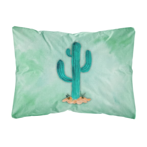 Western Cactus Watercolor Canvas Fabric Decorative Pillow