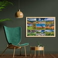 thumbnail image 2 of Summer Wall Art with Frame, Collage with Summer Scenery Majestic Mountains Waterfalls High Lands Environment, Printed Fabric Poster for Bathroom Living Room, 35" x 23", Multicolor, by Ambesonne, 2 of 2