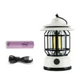 thumbnail image 1 of maskred Style Vintage Camping Randonnée Lanterne Pique-Nique Portable à Intensité Réglable Tente Lampe Suspendue Lumière Éclairage Équipement de Plein Air Blanc, 1 of 6