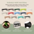thumbnail image 5 of WestinTrends Malibu 46" length backless Outdoor Garden Bench, Black, 5 of 14