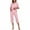 Pink, variant on ANLIQI Women's Cotton Capri Pajama Sets Soft Short Sleeve Sleepwear with Pants Two-Piece Pjs with Pockets(Navy Blue, Large)