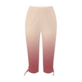 thumbnail image 4 of Snoarin Pomme Cordon Imprimé Pantalon Raccourci Pantalon for Women On Clearance, 4 of 5