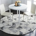 thumbnail image 2 of SAFAVIEH Berber Kayleah Abstract Shag Area Rug, 6'7" x 6'7" Round, Grey/Ivory, 2 of 8