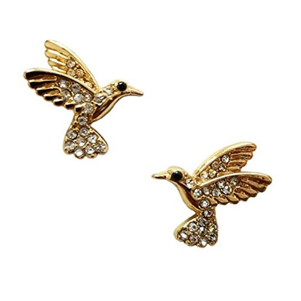 Kate Spade New York Grandma's Closet Gold Tone Hummingbird Stud Earrings -  